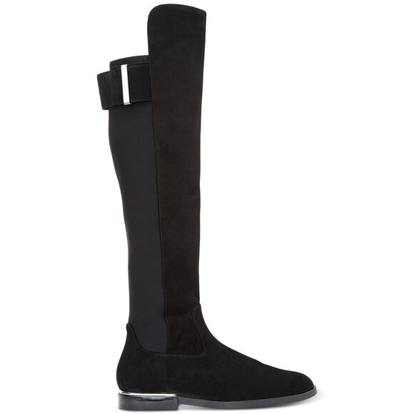 Calvin Klein Women Over The Knee Riding Boots Priya Size US 5M Wide Calf Black - Picture 2 of 3